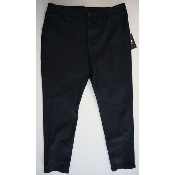 Under Armour 1370081 001 Men's Sz 36 x 32 Black Chino Tapered Leg Pants - Picture 2 of 13